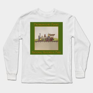 Steam engine at Promontory Point National Historical Park in Utah Long Sleeve T-Shirt